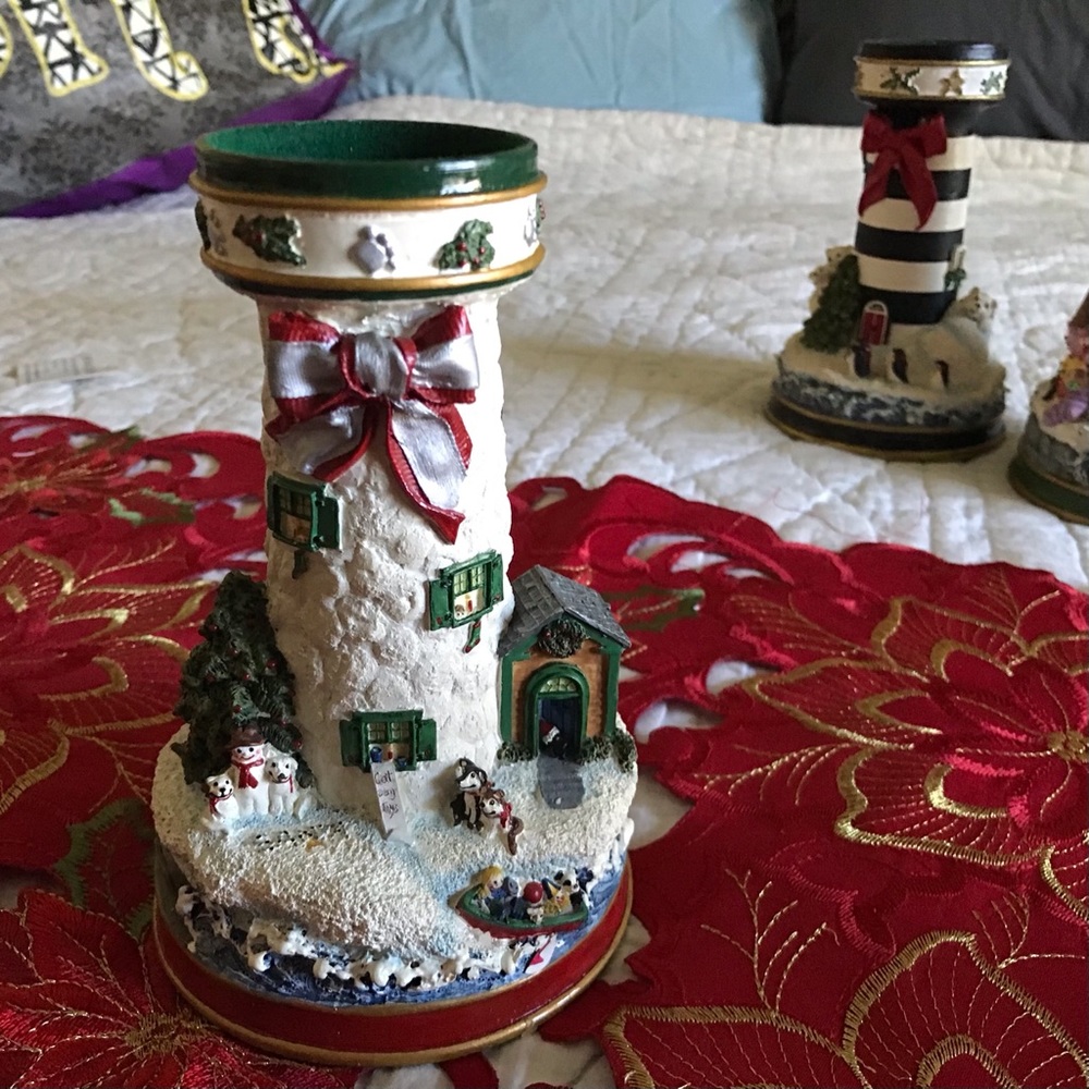 Christmas Candlesticks “Waiting for Santa”